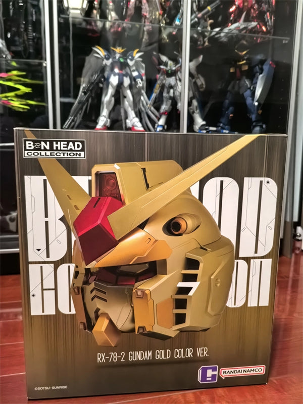 BN HEAD Collection RX-78-2 Gundam Gold Color Version Helmet With LED Light New