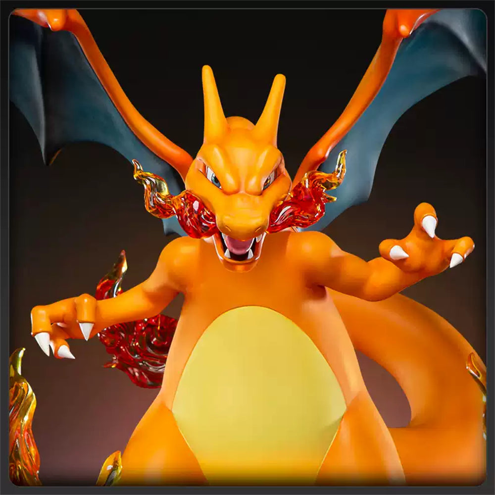 UNiQUE ART Charizard With LED Big Scale Limited Statue Genuine Model New Stock