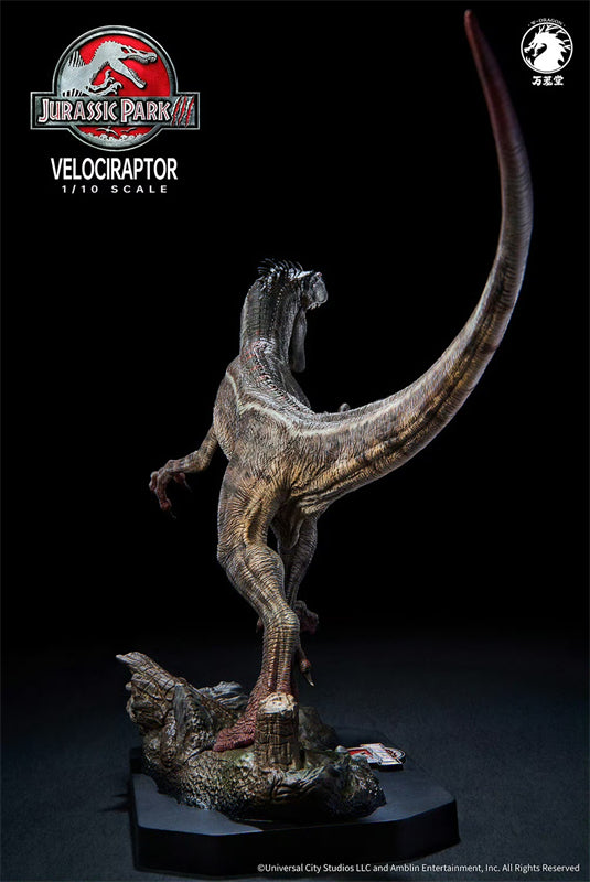 W-Dragon Velociraptor Blood Knight 1/10 Jurassic World Dinosaur Statue Model GK