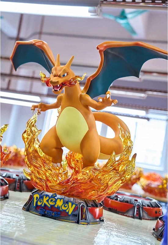 UNiQUE ART Charizard With LED Big Scale Limited Statue Genuine Model New Stock