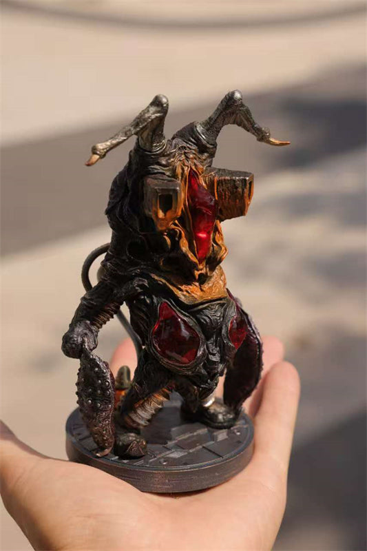 Monster Studio Ultraman Hyper Zetton Customized Painted Model Statue With LED