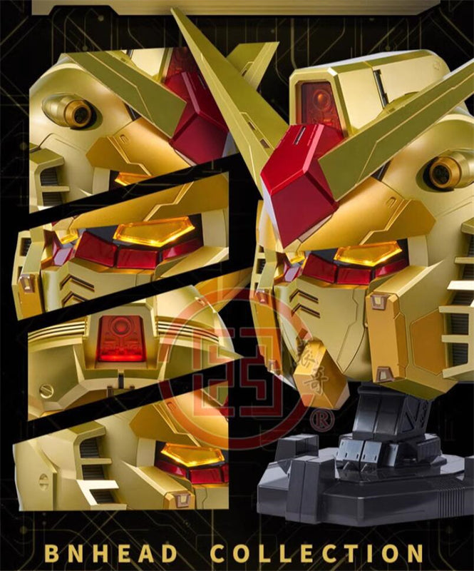 BN HEAD Collection RX-78-2 Gundam Gold Color Version Helmet With LED Light New