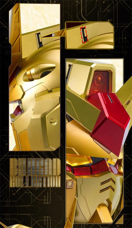 BN HEAD Collection RX-78-2 Gundam Gold Color Version Helmet With LED Light New