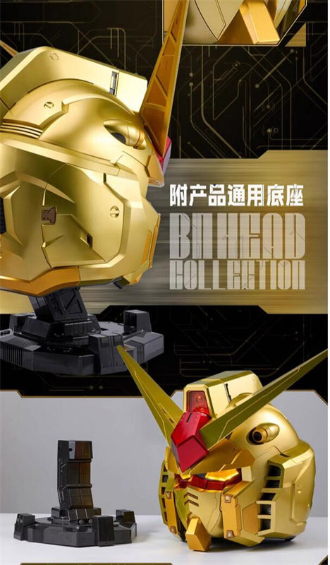 BN HEAD Collection RX-78-2 Gundam Gold Color Version Helmet With LED Light New