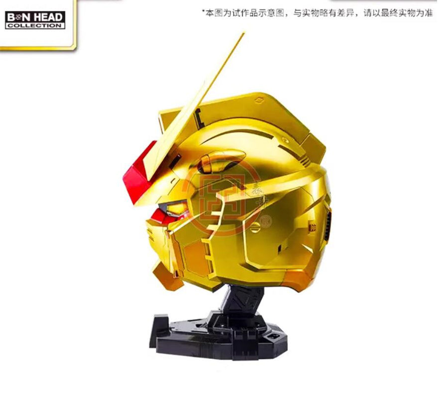 BN HEAD Collection RX-78-2 Gundam Gold Color Version Helmet With LED Light New