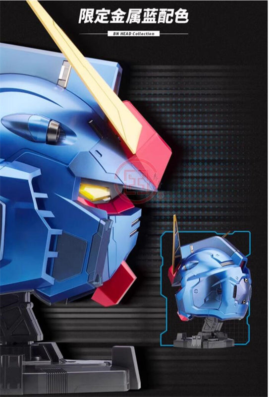 BN HEAD Collection Metallic Blue Ver. Freedom Gundam Helmet With LED Light New