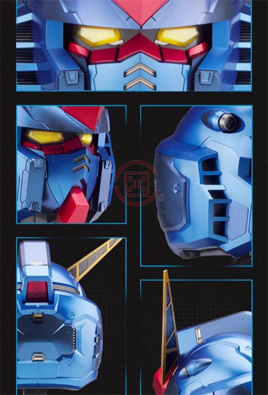 BN HEAD Collection Metallic Blue Ver. Freedom Gundam Helmet With LED Light New