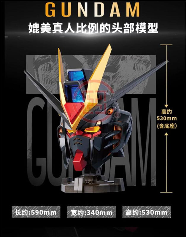 BN HEAD Collection Strike Freedom Gundam Helmet Black Ver. With Light New Stock
