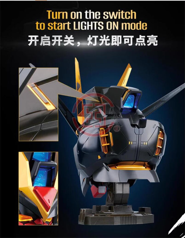 BN HEAD Collection Strike Freedom Gundam Helmet Black Ver. With Light New Stock