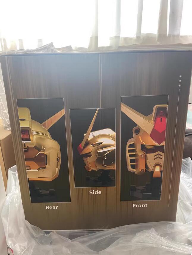 BN HEAD Collection RX-78-2 Gundam Gold Color Version Helmet With LED Light New