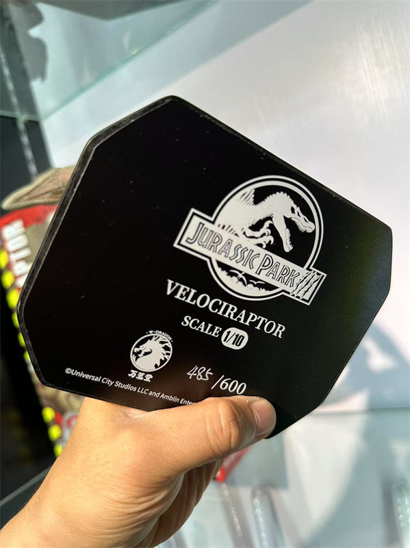 W-Dragon Velociraptor White Queen 1/10th Jurassic World Dinosaur Statue Model GK