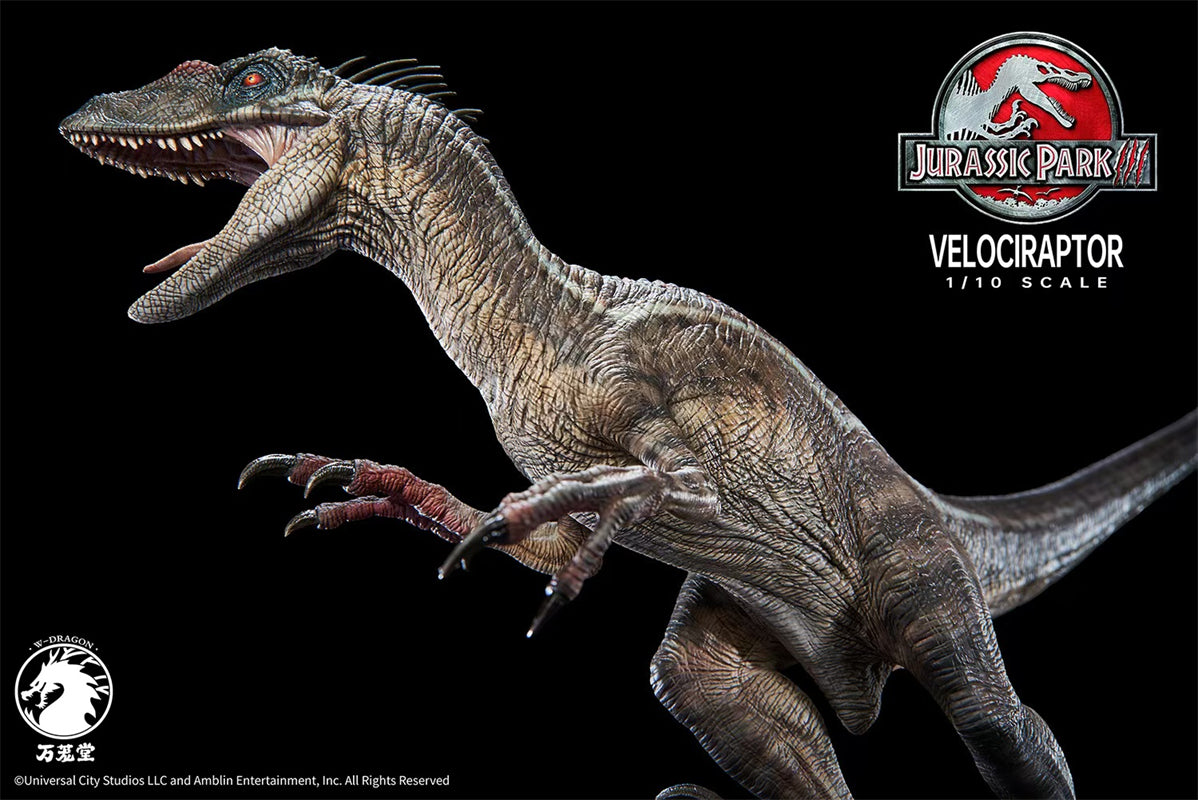W-Dragon Velociraptor Blood Knight 1/10 Jurassic World Dinosaur Statue Model GK