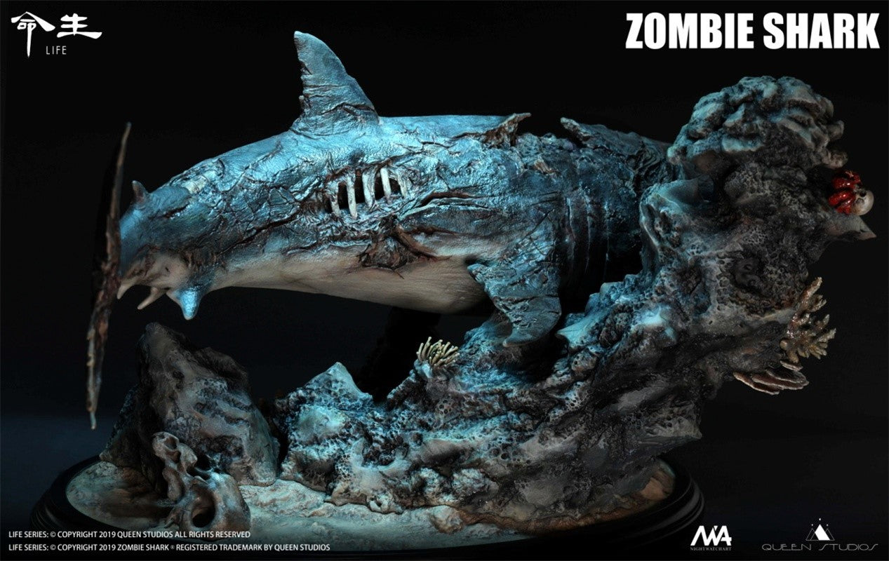 Queen Studios 1/10 Zombie Shark Life Series Animal Statue Model GK New In Stock