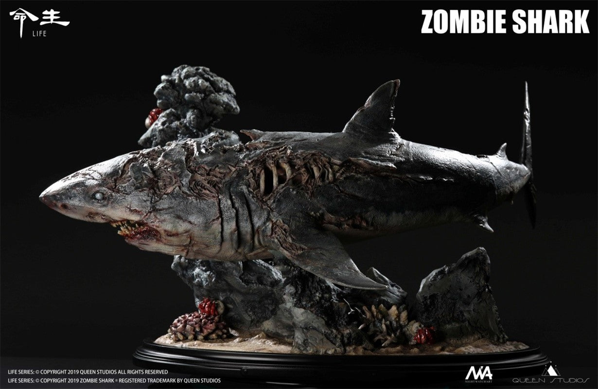 Queen Studios 1/10 Zombie Shark Life Series Animal Statue Model GK New In Stock