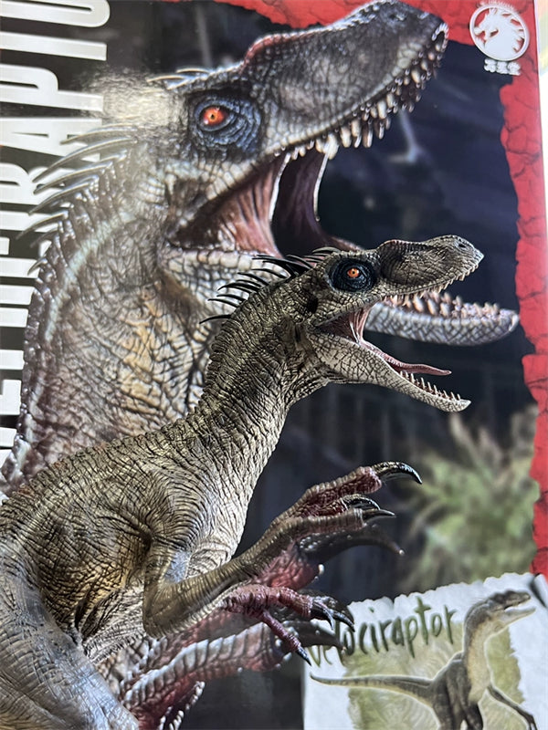 W-Dragon Velociraptor Blood Knight 1/10 Jurassic World Dinosaur Statue Model GK