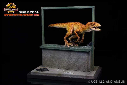 DINO DREAM Raptor On The Window 1/15th Jurassic World Dinosaur Statue Model GK