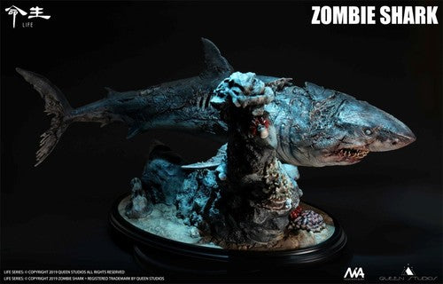 Queen Studios 1/10 Zombie Shark Life Series Animal Statue Model GK New In Stock