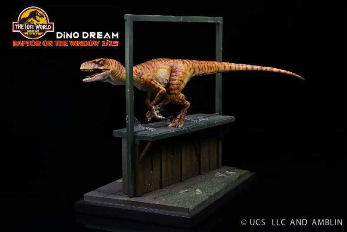 DINO DREAM Raptor On The Window 1/15th Jurassic World Dinosaur Statue Model GK