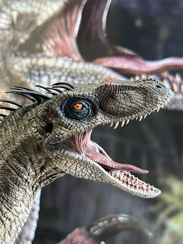 W-Dragon Velociraptor Blood Knight 1/10 Jurassic World Dinosaur Statue Model GK