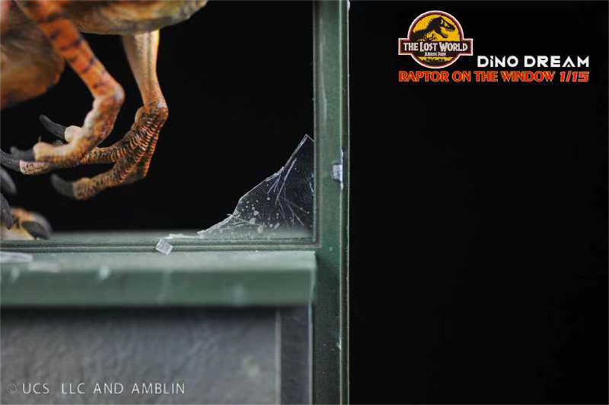 DINO DREAM Raptor On The Window 1/15th Jurassic World Dinosaur Statue Model GK