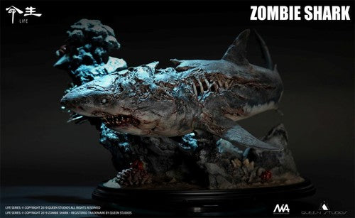 Queen Studios 1/10 Zombie Shark Life Series Animal Statue Model GK New In Stock
