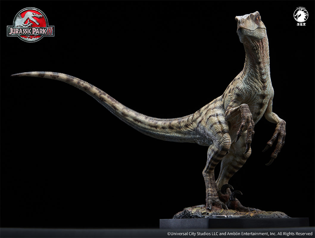 W-Dragon Velociraptor White Queen 1/10th Jurassic World Dinosaur Statue Model GK