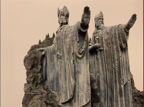 The Lord of the Rings The Argonath Gates of Gondor Movie Scene Statue New Stock