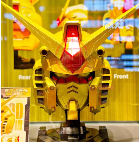 BN HEAD Collection RX-78-2 Gundam Gold Color Version Helmet With LED Light New