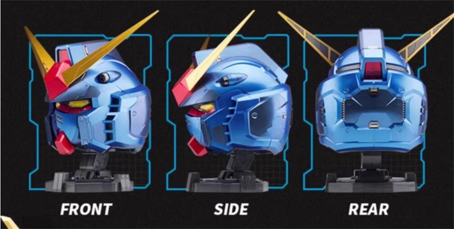 BN HEAD Collection Metallic Blue Ver. Freedom Gundam Helmet With LED Light New